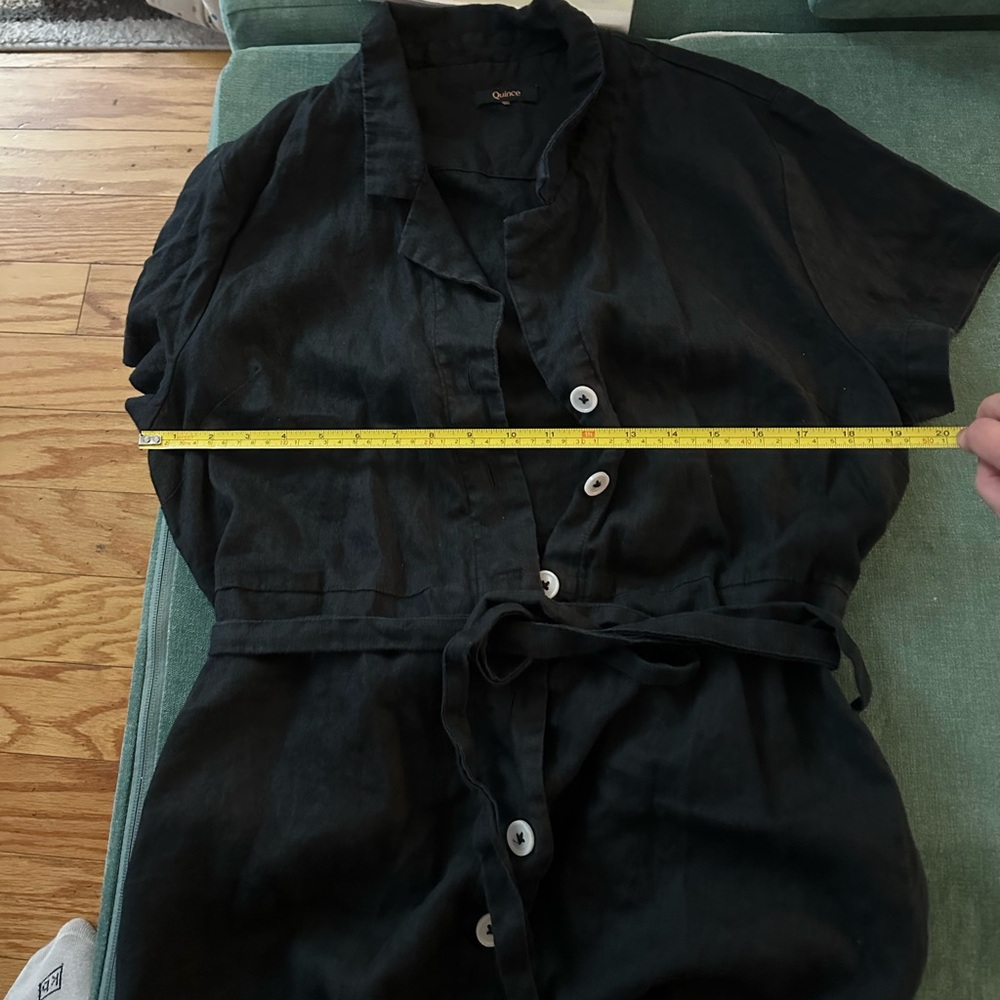 Quince 100% European Linen Button Front Dress in Size L - Picture 7 of 7